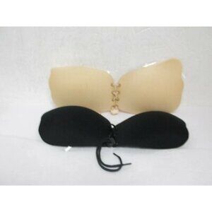 Lnabni Invisible Bra 2 Pack 1 Black,1 Beige  Size A Cup New!!!